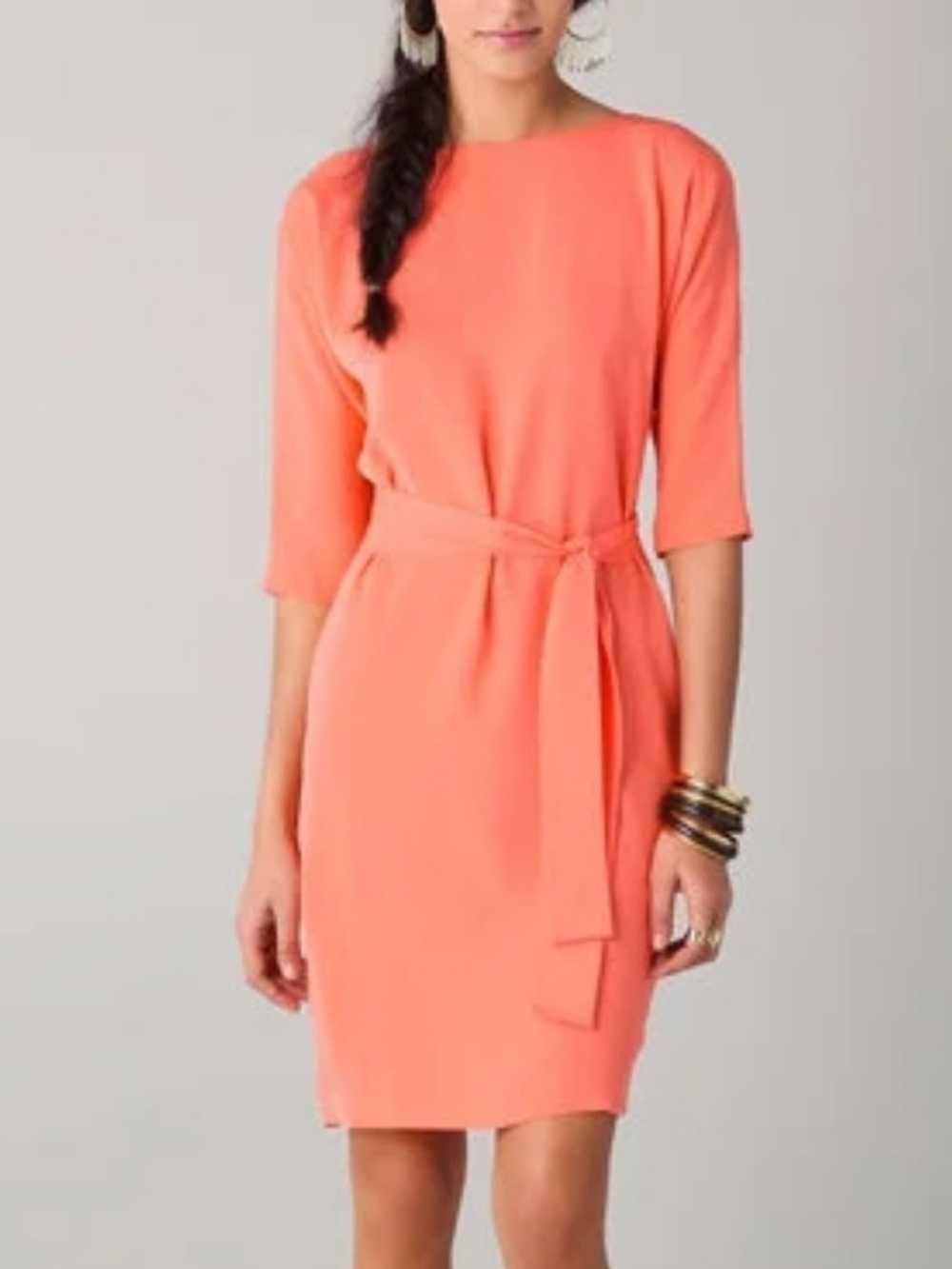 DVF silk button down dress